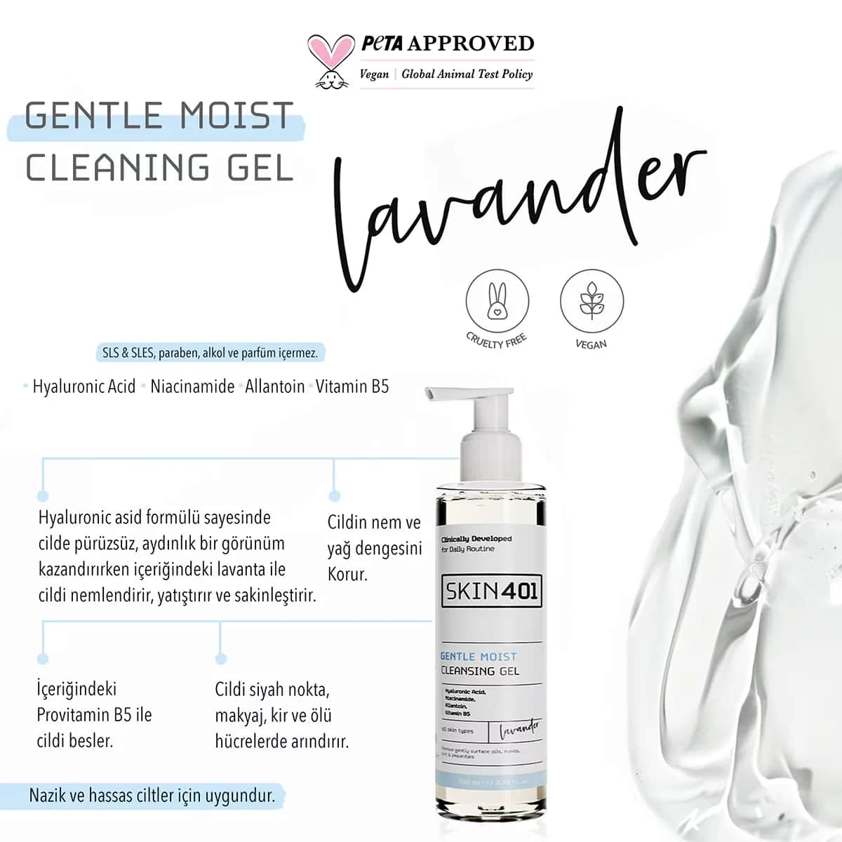 Skin401 gentle Moist Cleansing Gel 200 ml