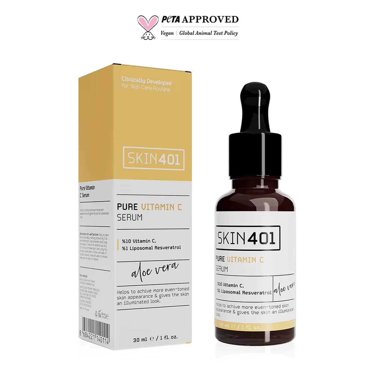 Skin401 سيروم فيتامين سي النقي من سكين 401، 30 مل