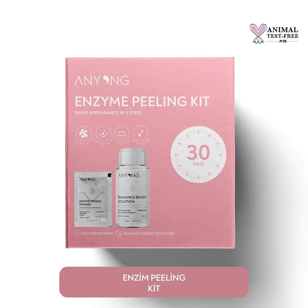 Anyong مجموعة أنيونج للتقشير الإنزيمي، مسحوق إنزيم + محلول مسحوق، 50 مل