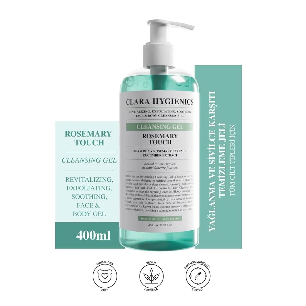 جل تنظيف الوجه بلمسة إكليل الجبل 400 مل من كلارا هايجينكس Clara Hygienics