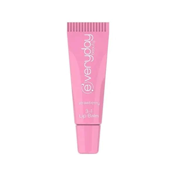 بلسم شفاه بالفراولة ثلاثي عناية مرطبة من إيفرداي بيوتي Everyday Beauty