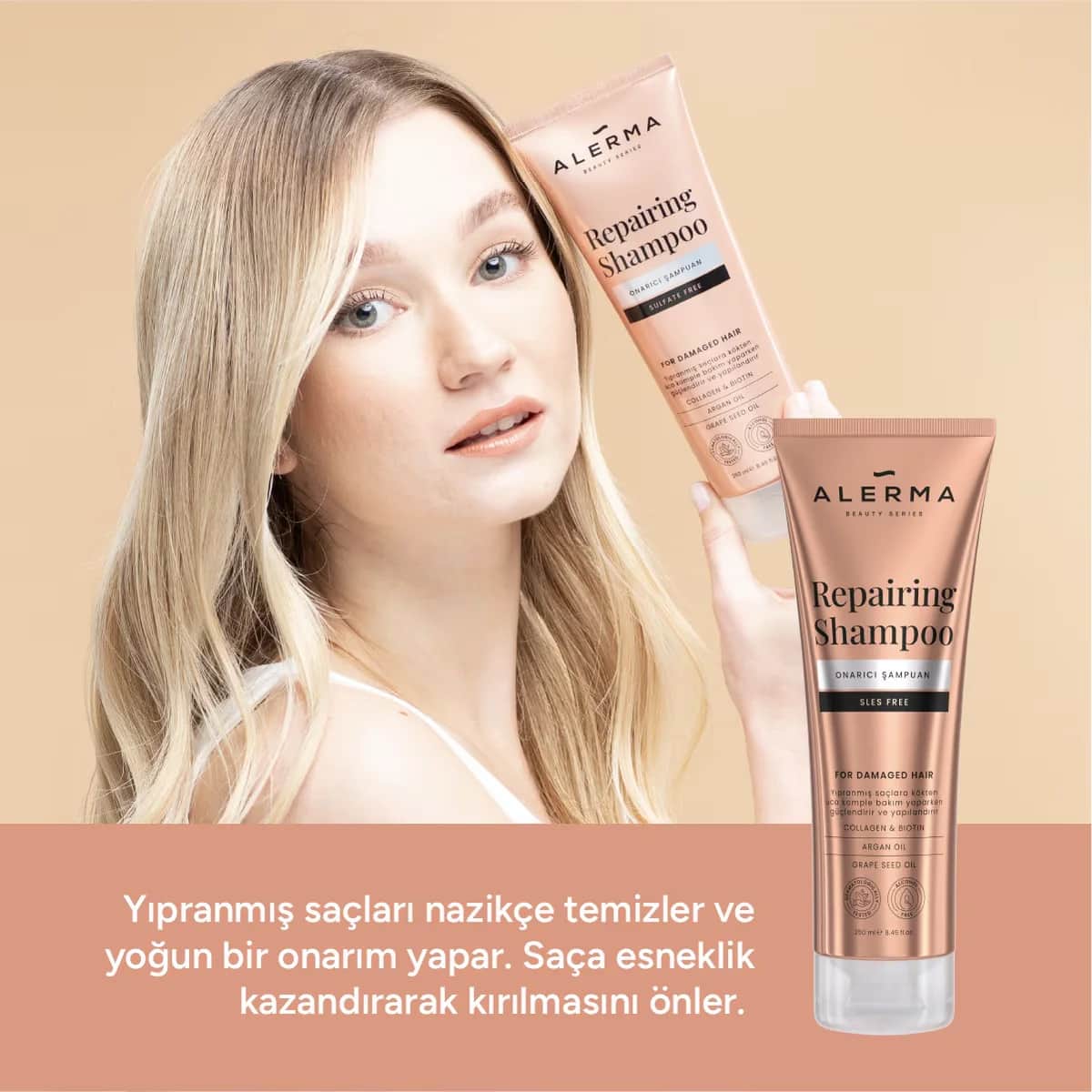 Alerma Intensive Repair Shampoo 250ml - Sulfate-Free Formula