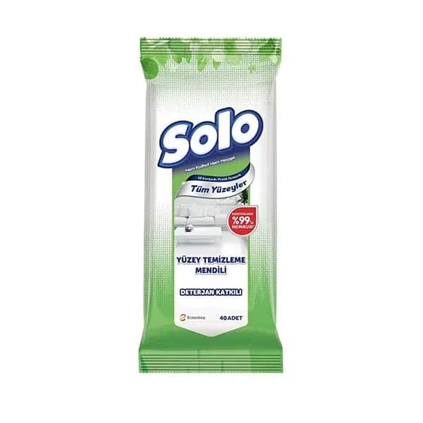 Solo مناديل سولو المطهرة لتنظيف الأسطح، 40 قطعة