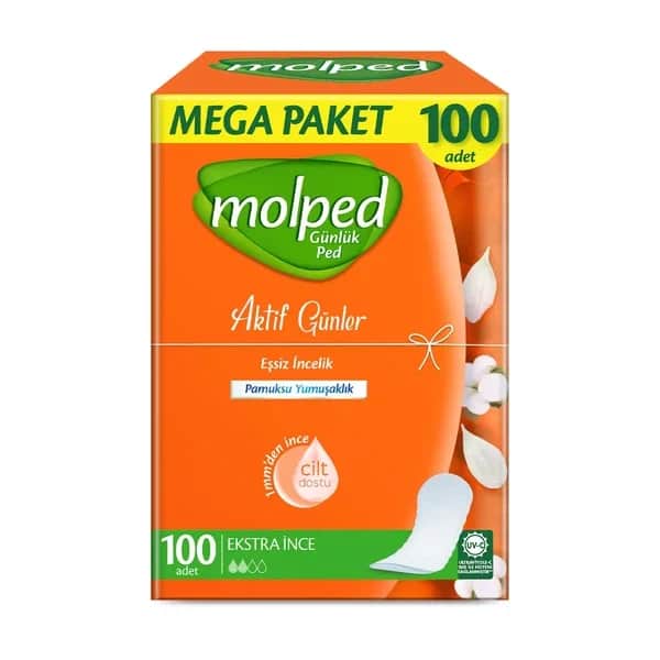 Molped فوط مولبيد أكتيف دايز اليومية، 100 قطعة
