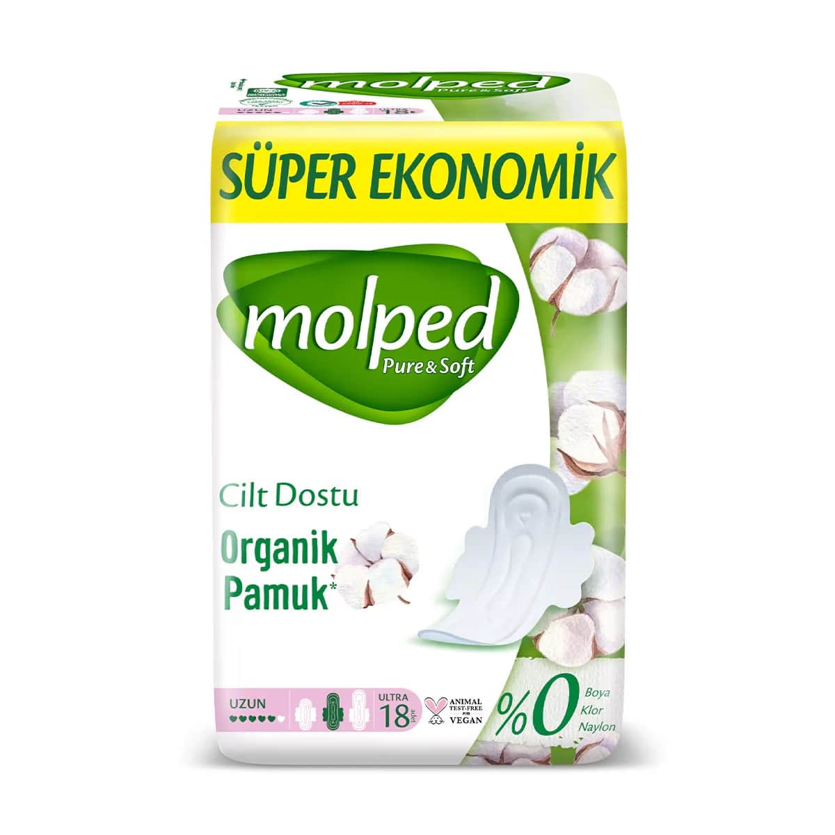 Molped مولبيد بيور آند سوفت سوبر إيكو لونج 18 بوصة