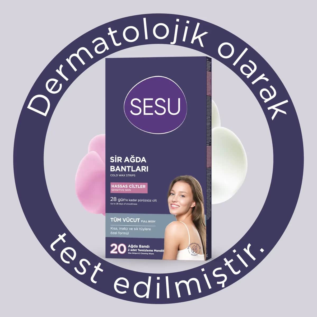 Sesu شرائح شمع سيسو للبشرة الحساسة، 20 قطعة