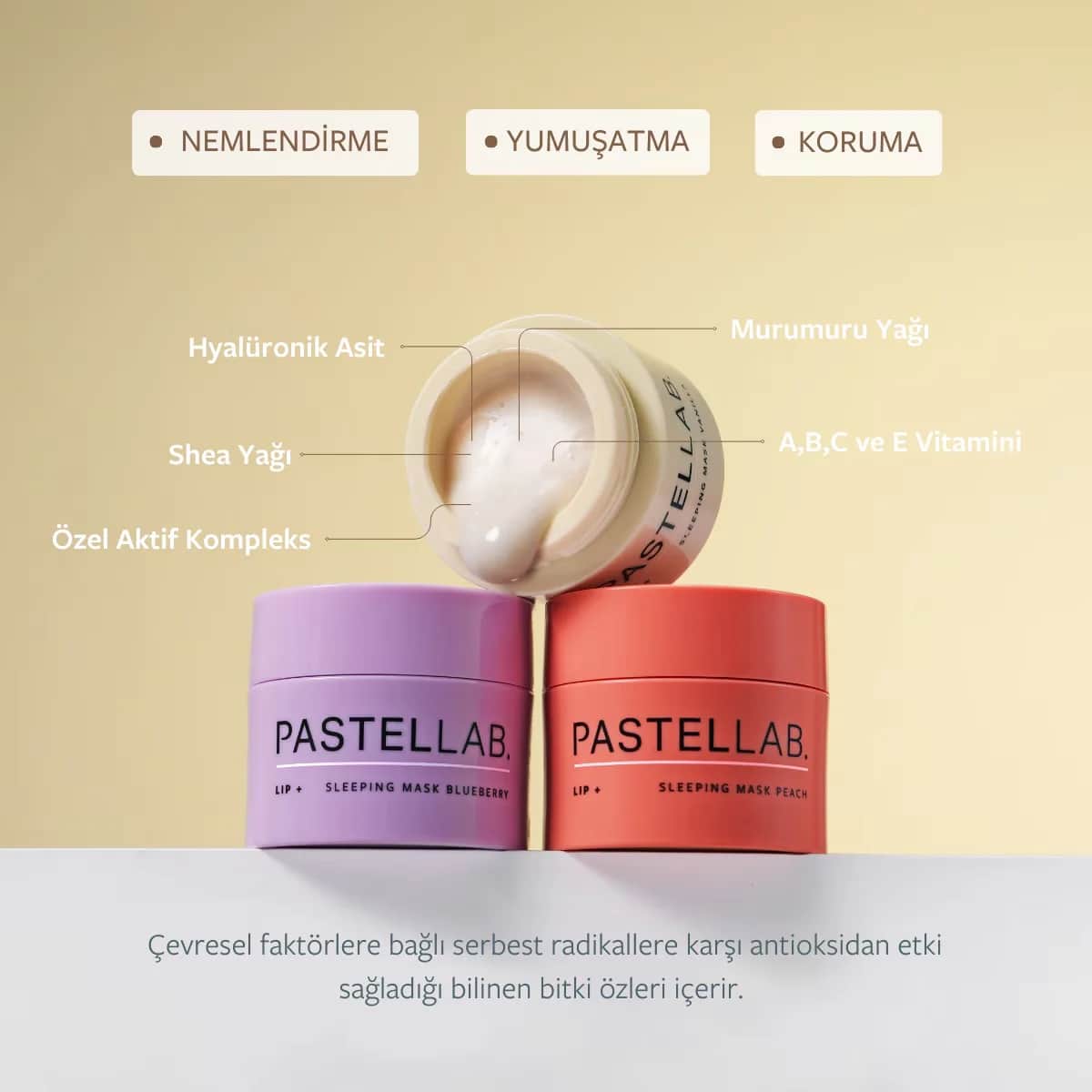 Pastellab. Lip Sleeping Mask Lip Care Mask Peach