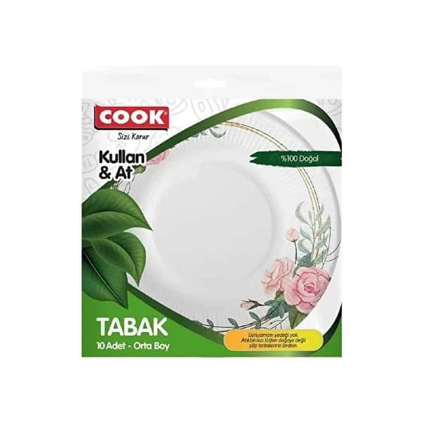 Cook طبق كرتون طبخ متوسط 10 قطع