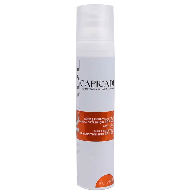 كريم واقي شمس SPF 50+ للبشرة الحساسة 100 مل من كابيكيد Capicade