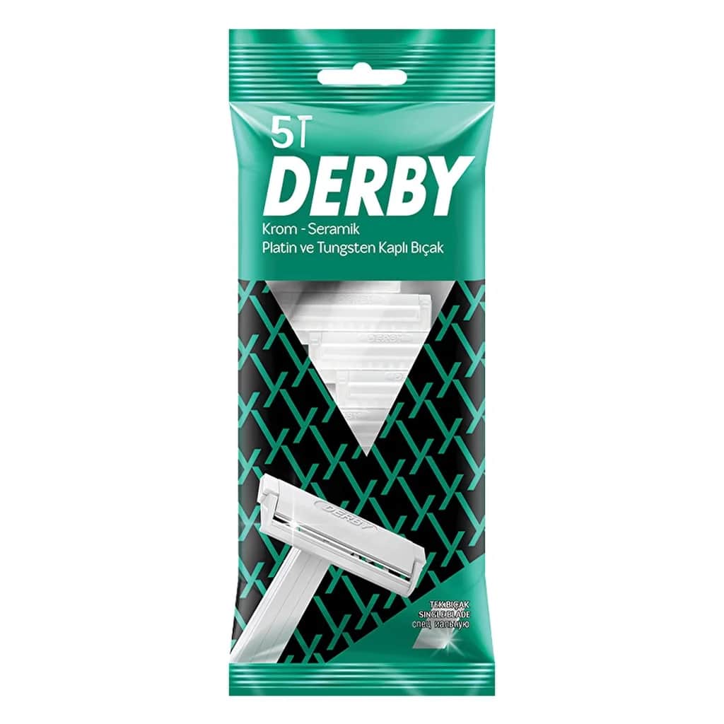 Derby مجموعة شفرات ديربي الفردية المكونة من 5 شفرات