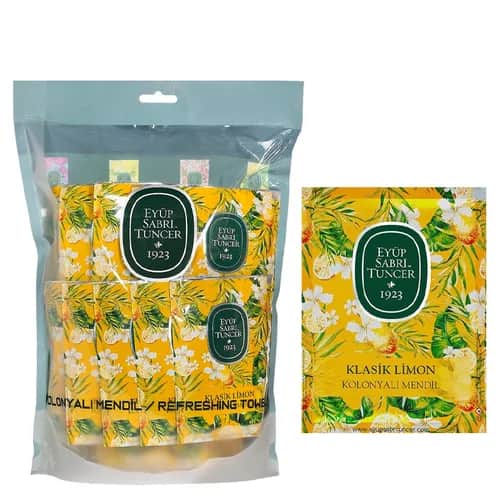 Eyüp Sabri Tuncer Classic Lemon Refreshing Towel 50 pcs (large Size)