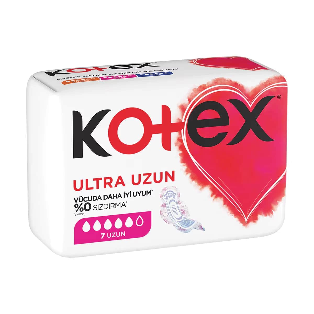 Kotex كوتكس فوط صحية طويلة مجنحة فائقة النعومة وجافة للغاية، 7 قطع