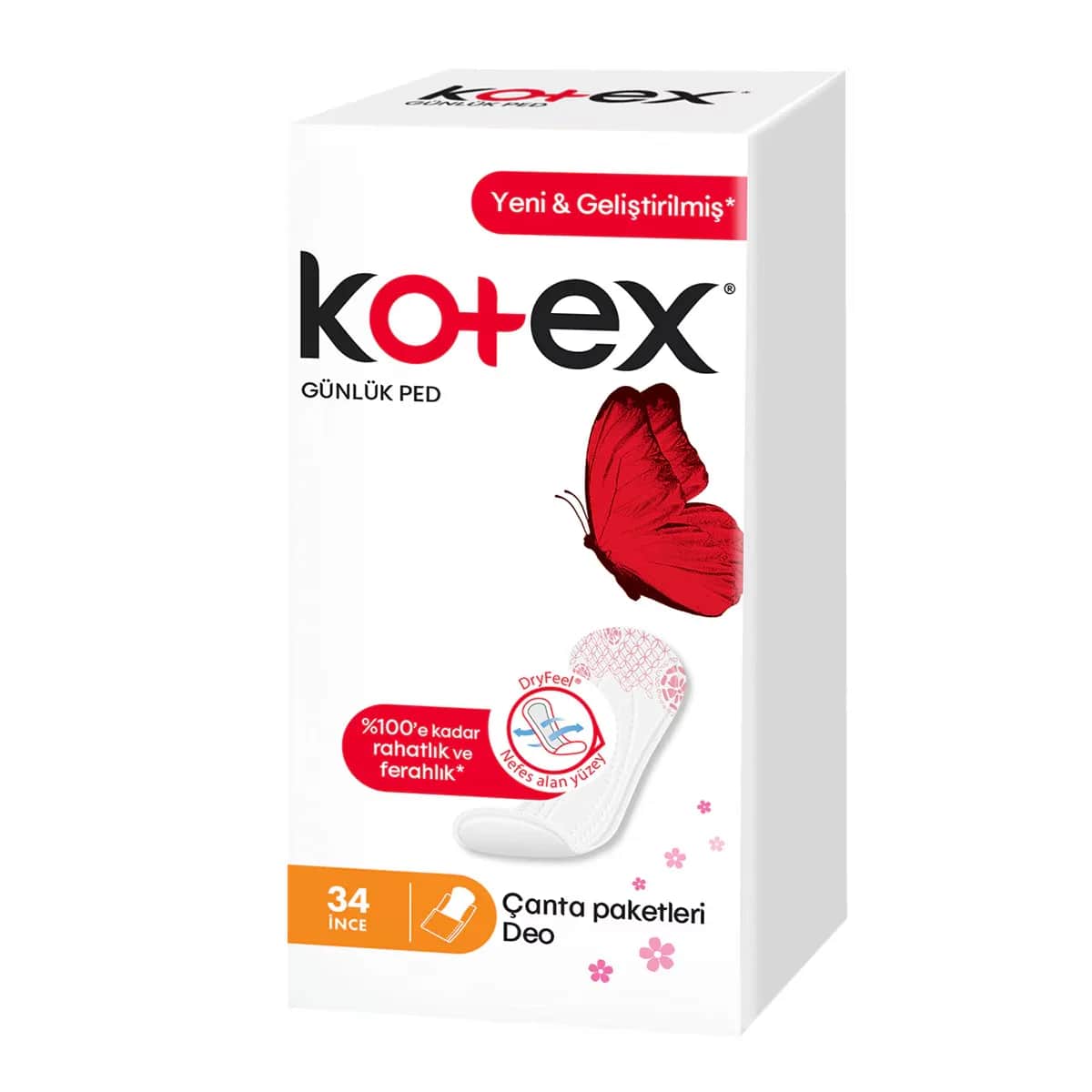 Kotex فوط كوتكس اليومية الخفيفة المعطرة، 34 قطعة