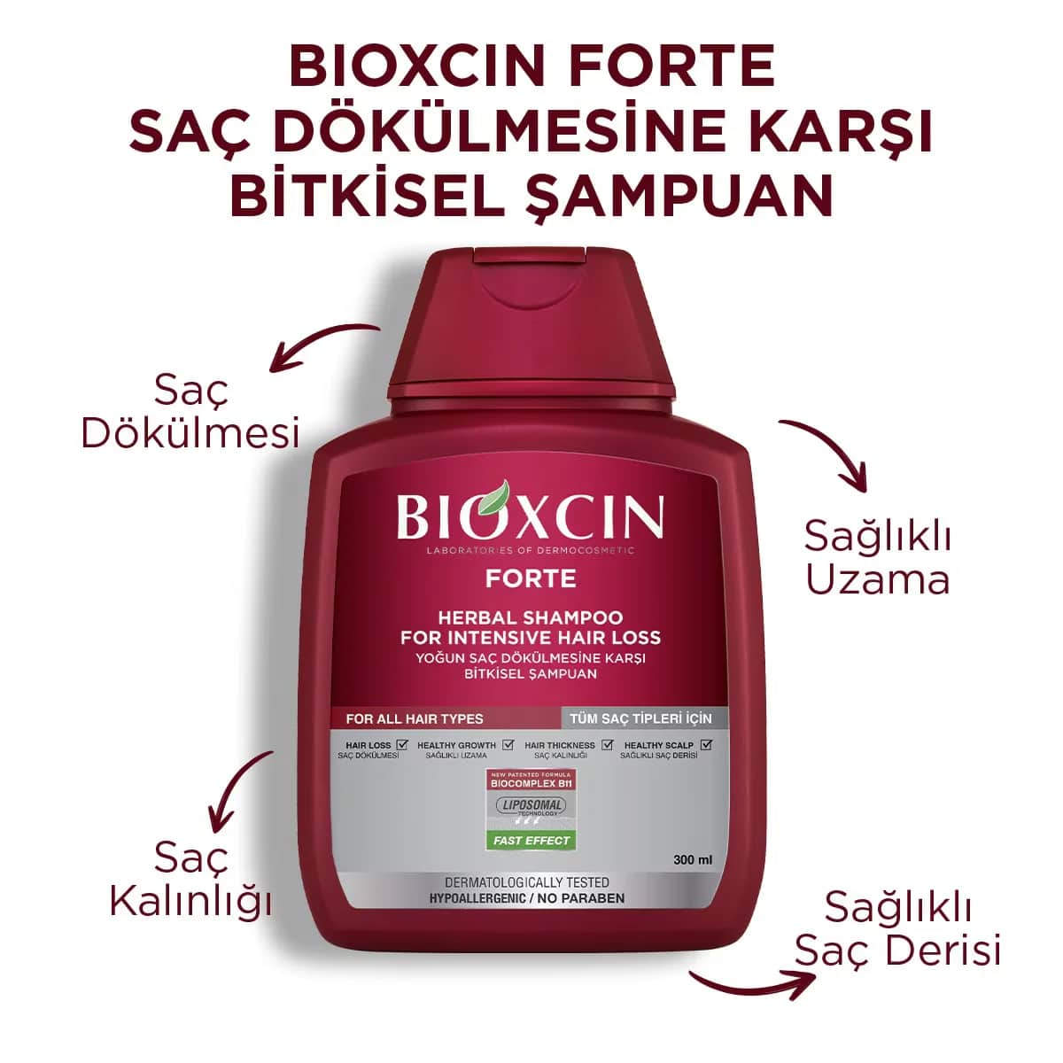 Bioxcin شامبو بيوكسين فورتيه لعلاج تساقط الشعر الشديد 300 مل