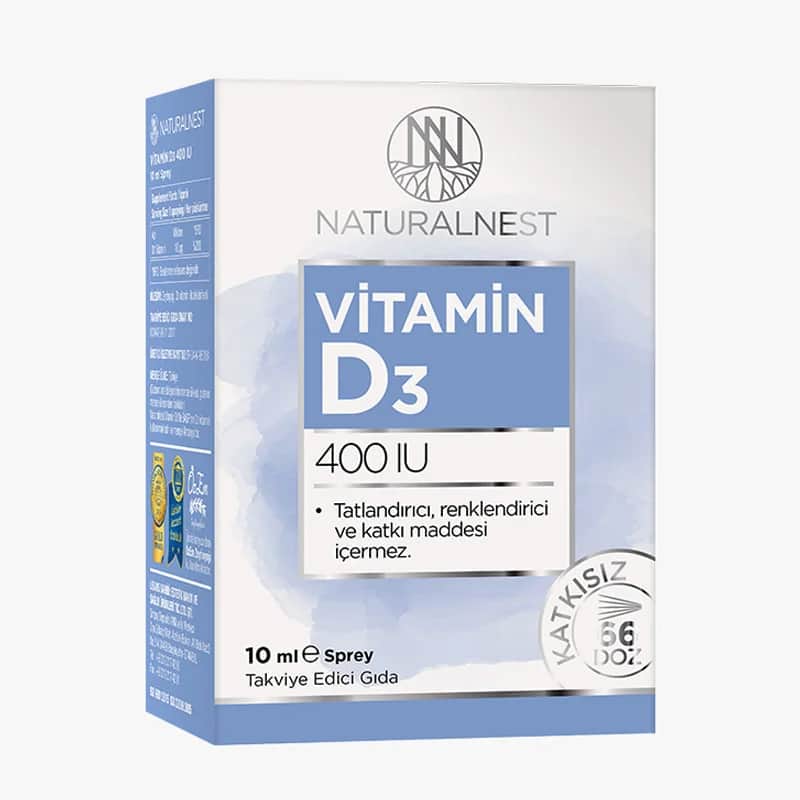 Naturalnest Vitamin D3 Spray 400 IU - 10 ml Liquid Boost