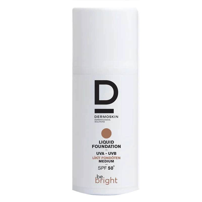 فoundation سائل ديرموسكن بي برايت SPF50+ 33 مل متوسط Dermoskin