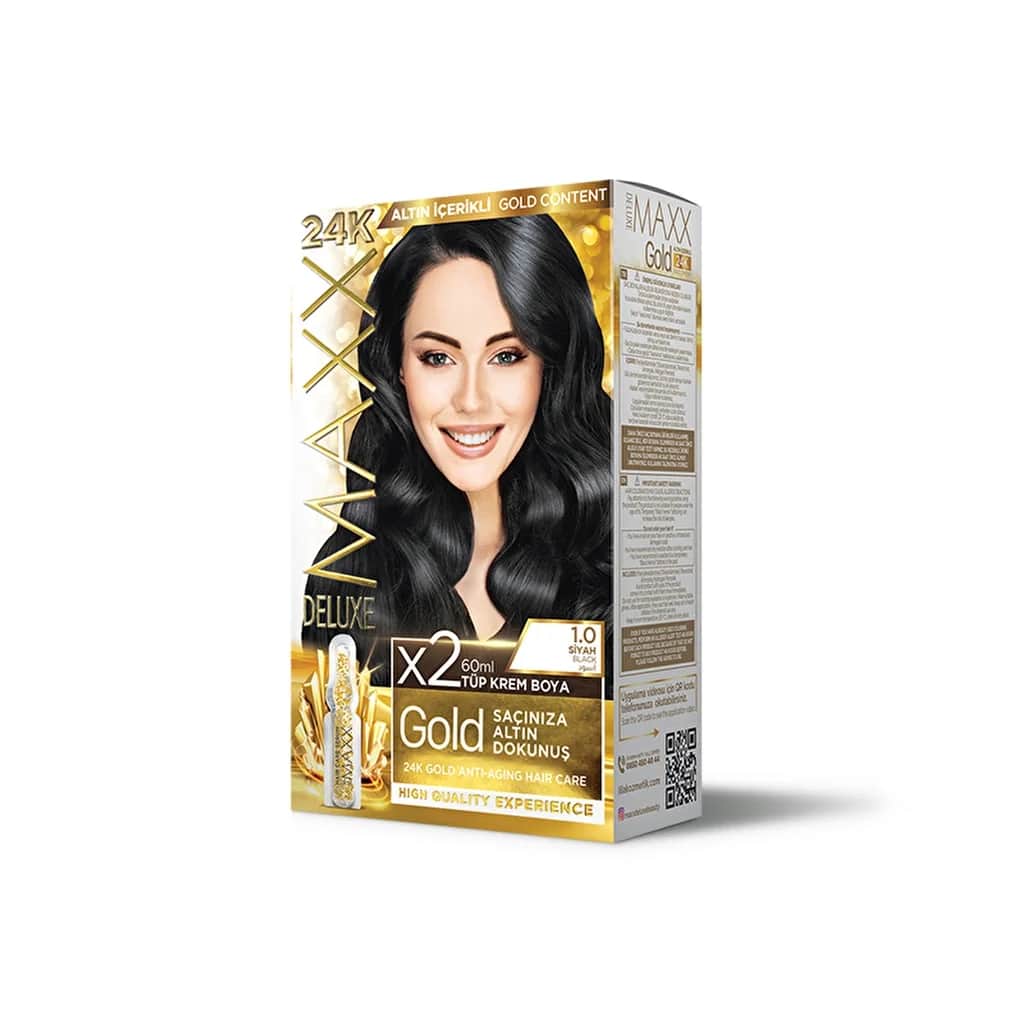 Maxx صبغة شعر ماكس ديلوكس جولدن بيوتي 1.0 أسود
