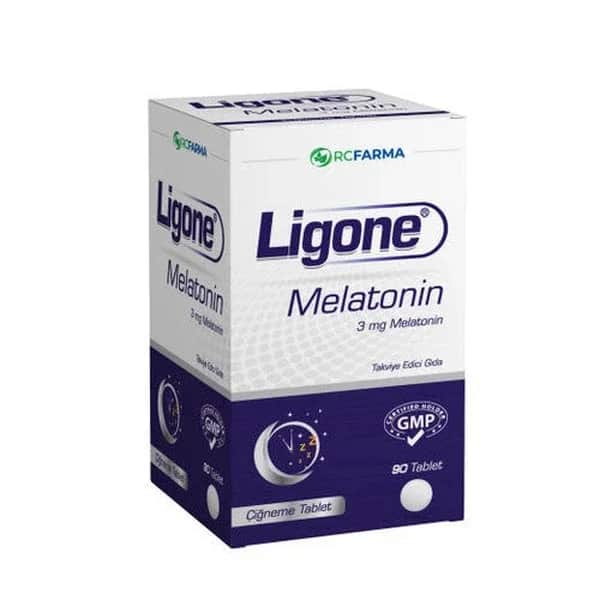 Ligone ليجون ميلاتونين ٣ ملغ، مُساعد على النوم ٩٠ قرصًا لنوم هانئ