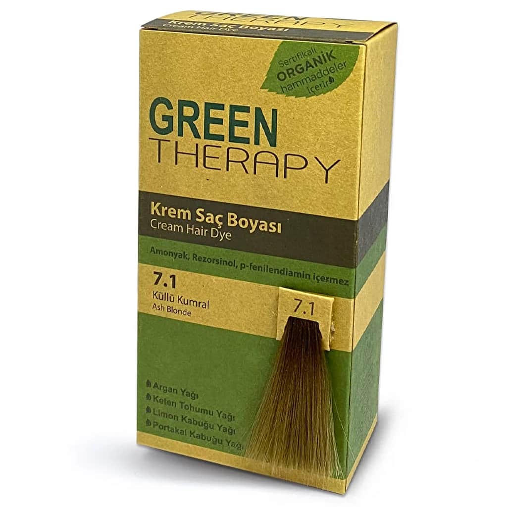 Green Therapy كريم صبغة الشعر جرين ثيرابي 7.1 بني رمادي