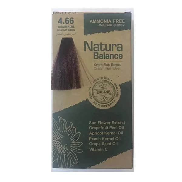 Natura Balance صبغة شعر كريم ناتورا بالانس أحمر مكثف 4.66 قطعة واحدة