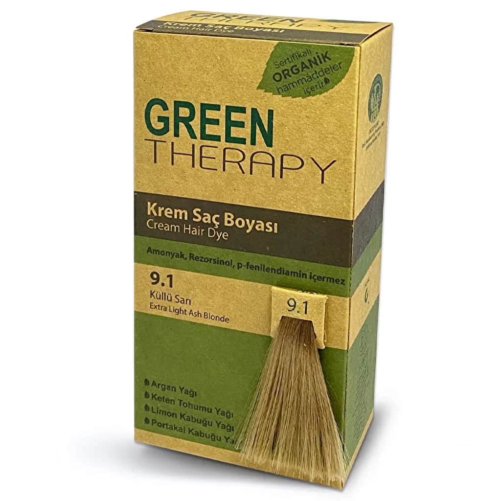 Green Therapy كريم صبغة الشعر جرين ثيرابي 9.1 أشقر رمادي