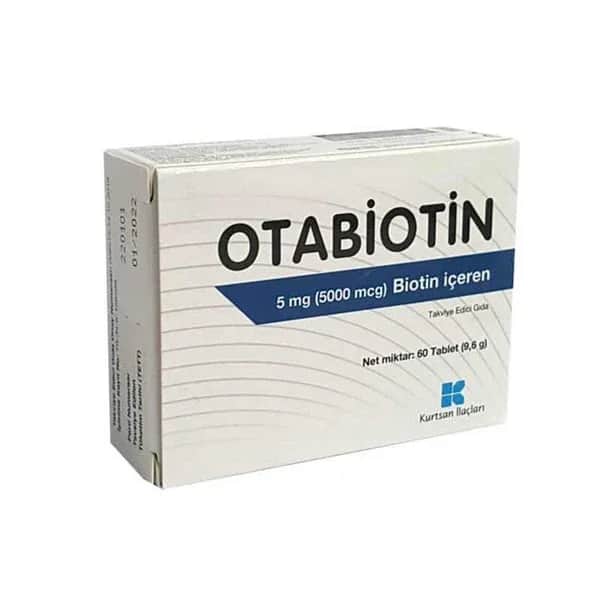 Otabiotin أوتابيوتين 5 ملغ بيوتين 60 قرصًا