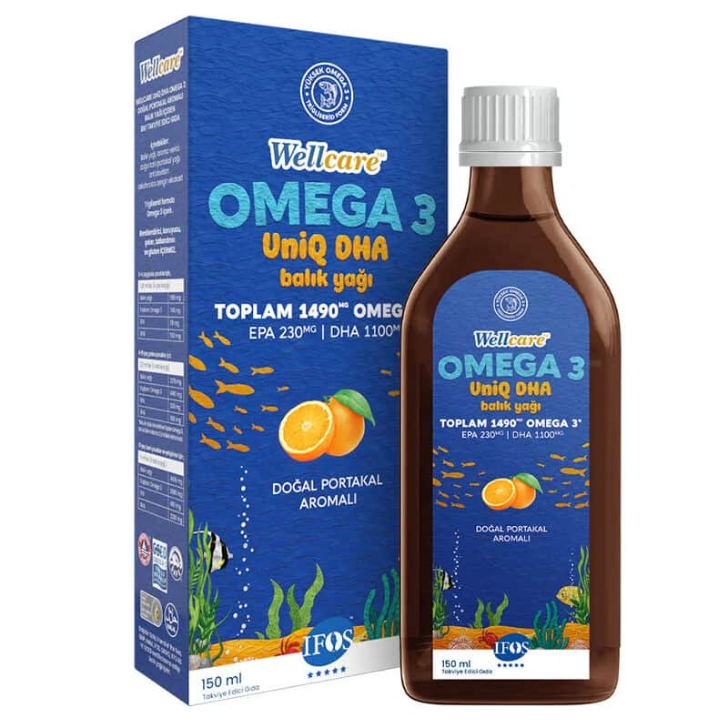 Wellcare زيت السمك ويلكير أوميجا 3 بنكهة البرتقال 150 مل
