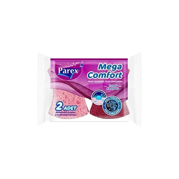 Parex إسفنجة باركس ميجا كومفورت المضلعة، قطعتان