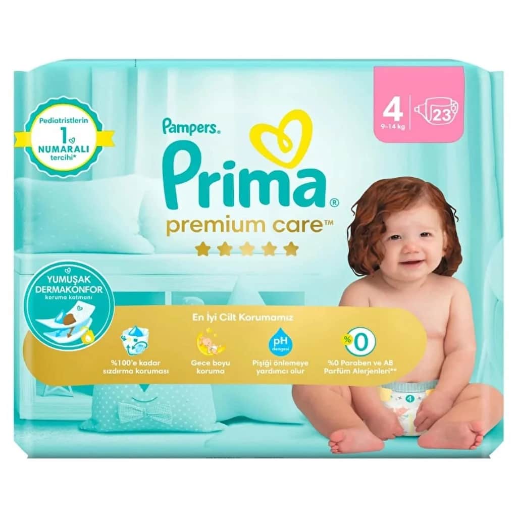 Prima حفاضات بريما بيبي بريميوم كير اقتصادية 4 ماكسي 23 قطعة