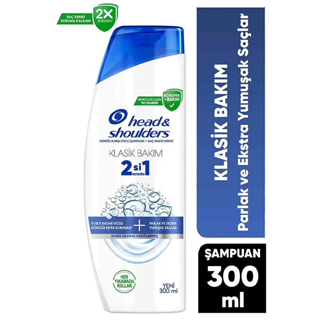 Head & Shoulders شامبو هيد آند شولدرز 2 في 1 للعناية الكلاسيكية ضد القشرة 300 مل