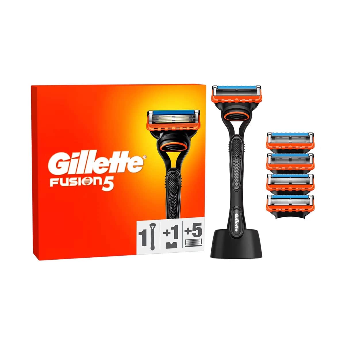 Gillette ماكينة حلاقة جيليت فيوجن 5 + مجموعة شفرة احتياطية