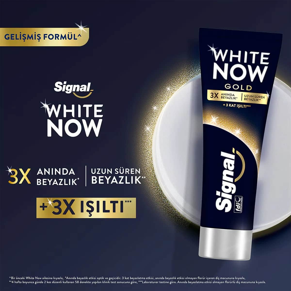 Signal معجون أسنان سيجنال وايت ناو تريبل باور جولد 75 مل