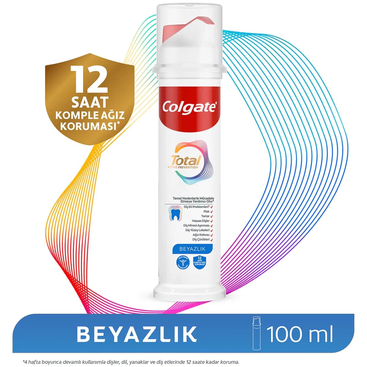 Colgate معجون أسنان كولجيت لتبييض الأسنان بالكامل بتصميم عملي 100 مل