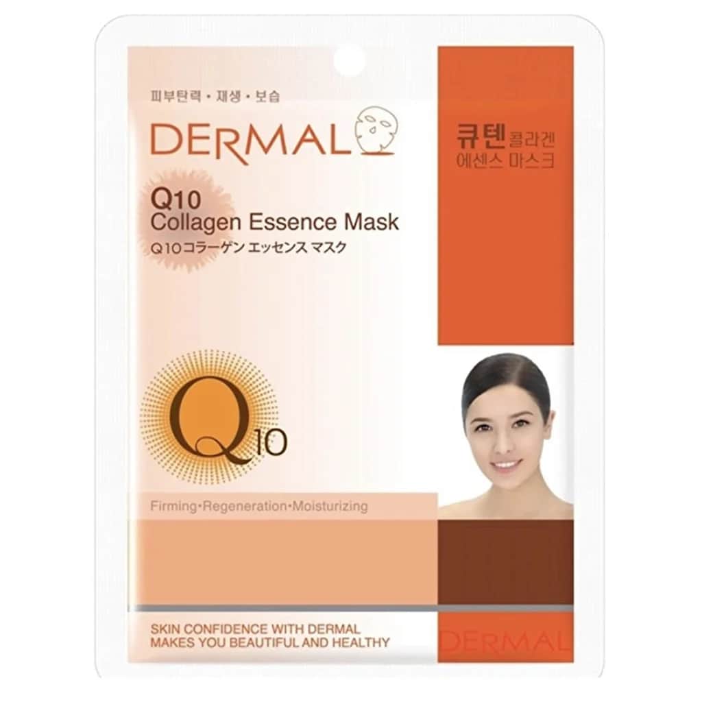 قناع ورقي بالكولاجين مع الإنزيم المساعد Q10 وفيتامين E من ديرمال Dermal