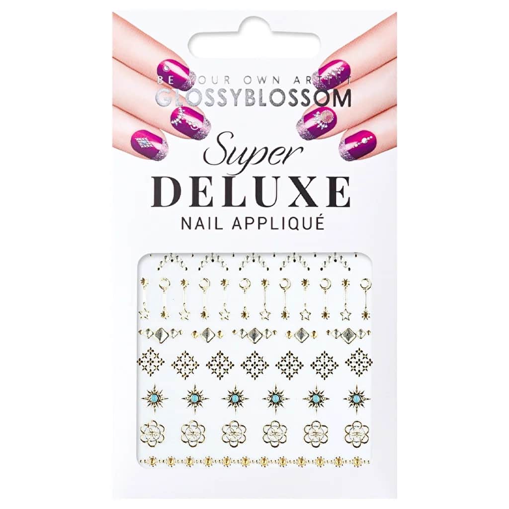 Glossy Blossom Jewel Box Blue Moon Nail Sticker 45236