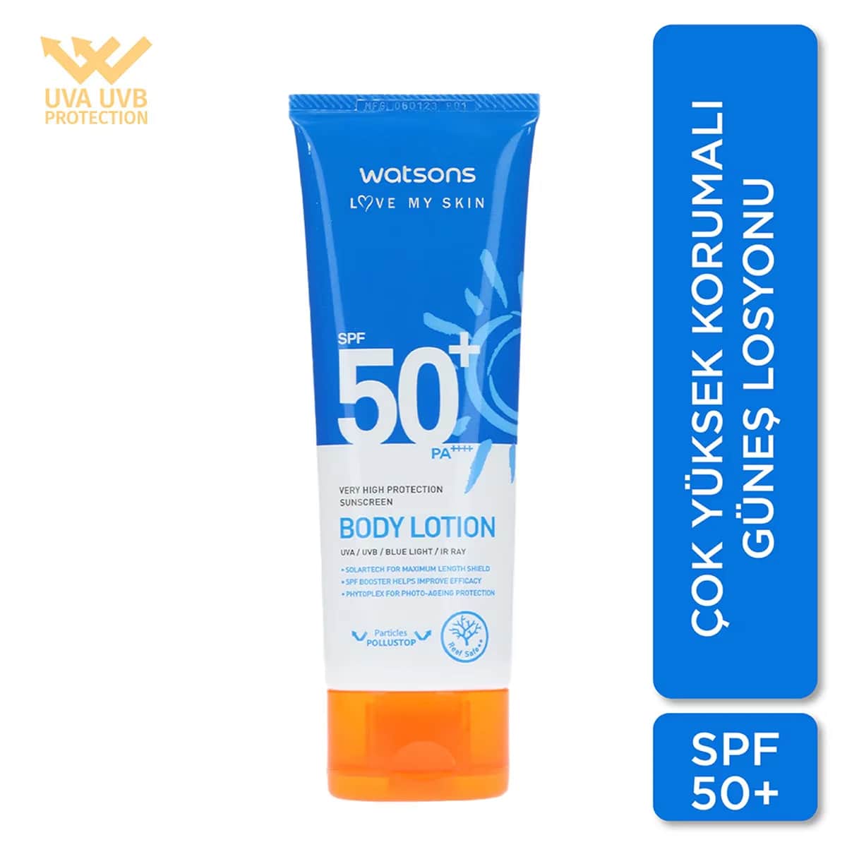 Watsons لوشن الجسم واتسونز عالي الحماية بعامل حماية من الشمس 50+ 100 مل أزرق