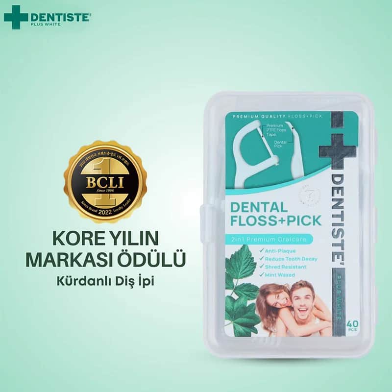 Dentiste خيط تنظيف الأسنان مع عود أسنان من دينتيست، 40 قطعة