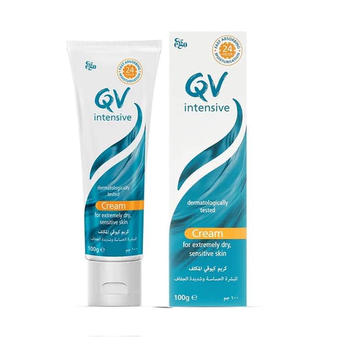 QV كريم مكثف للبشرة الحساسة وشديدة الجفاف من كيوفي 100 جرام