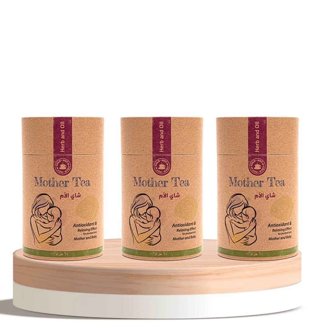 Herb and Oil كورس شاي الأم بالأعشاب الثمانية الطبيعية من عشبة وزيت 3 منتجات