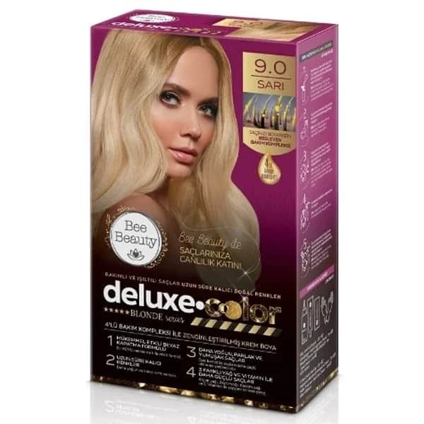 Bee Beauty مجموعة بي بيوتي ديلوكس كولور لتلوين الشعر 9.0 أصفر