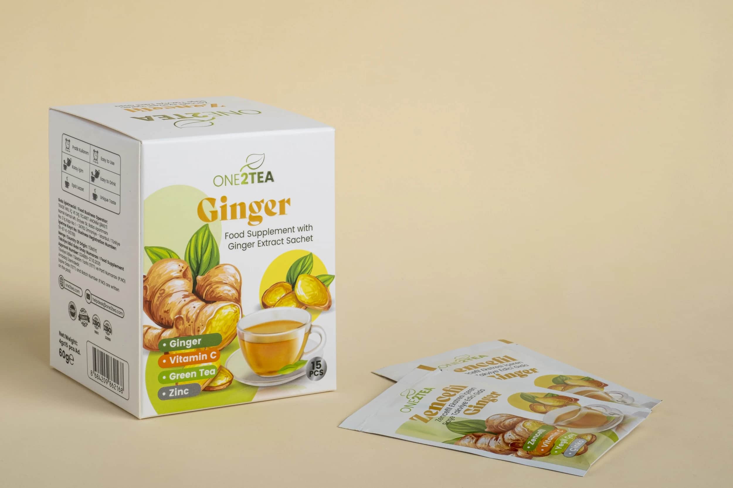 One2Tea Herbal Ginger and Vitamins Food Supplement