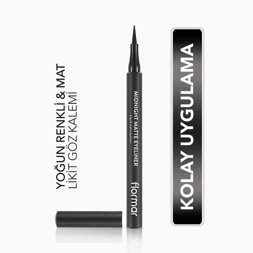 Flormar كحل فلورمار ميدنايت مات أسود 001