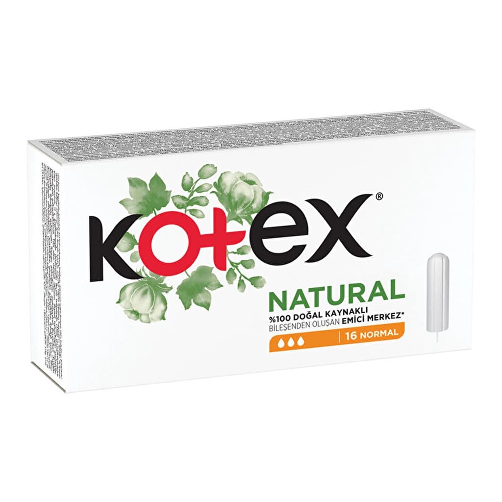 Kotex سدادة قطنية كوتكس الطبيعية العادية 16