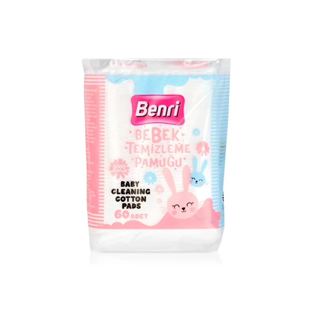 Benri قطن تنظيف الأطفال من بينري، 60 قطعة