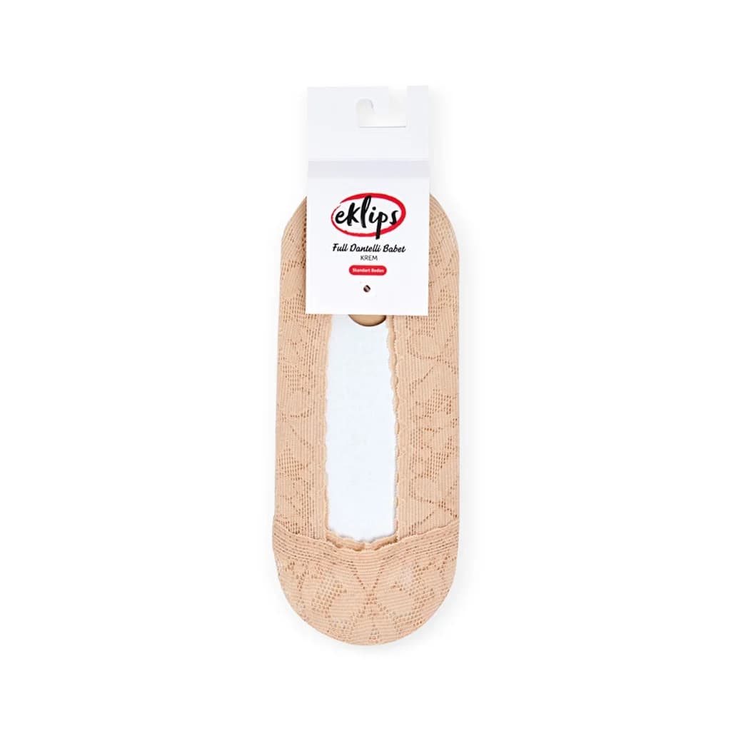 جوارب باليرينا كاملة الدانتيل كريمي من إكليبس Eklips