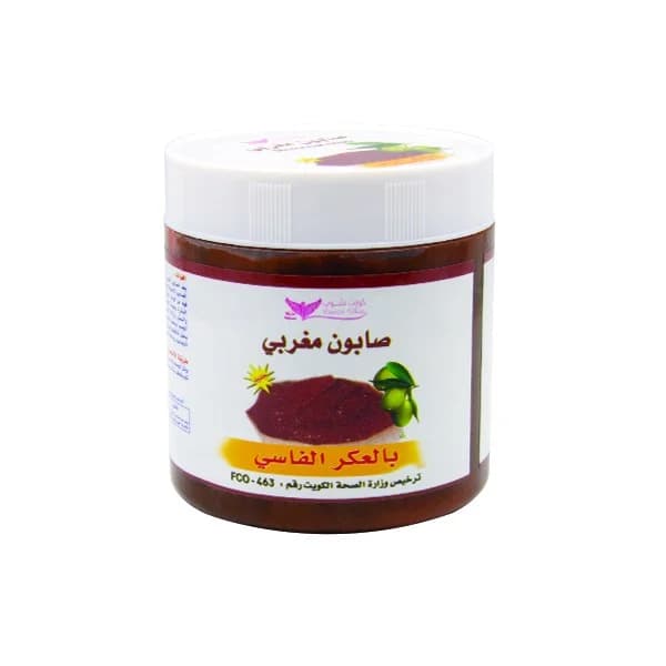صابون مغربي مع عكر فاسي 500 جرام من كويت شوب Kuwait Shop