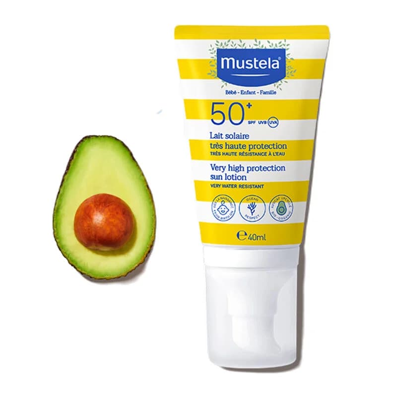 Mustela لوشن موستيلا للحماية العالية من الشمس بعامل حماية 50+، 40 مل