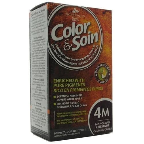 Color And Soin Hair Dye 4 m Mahogany Chestnut