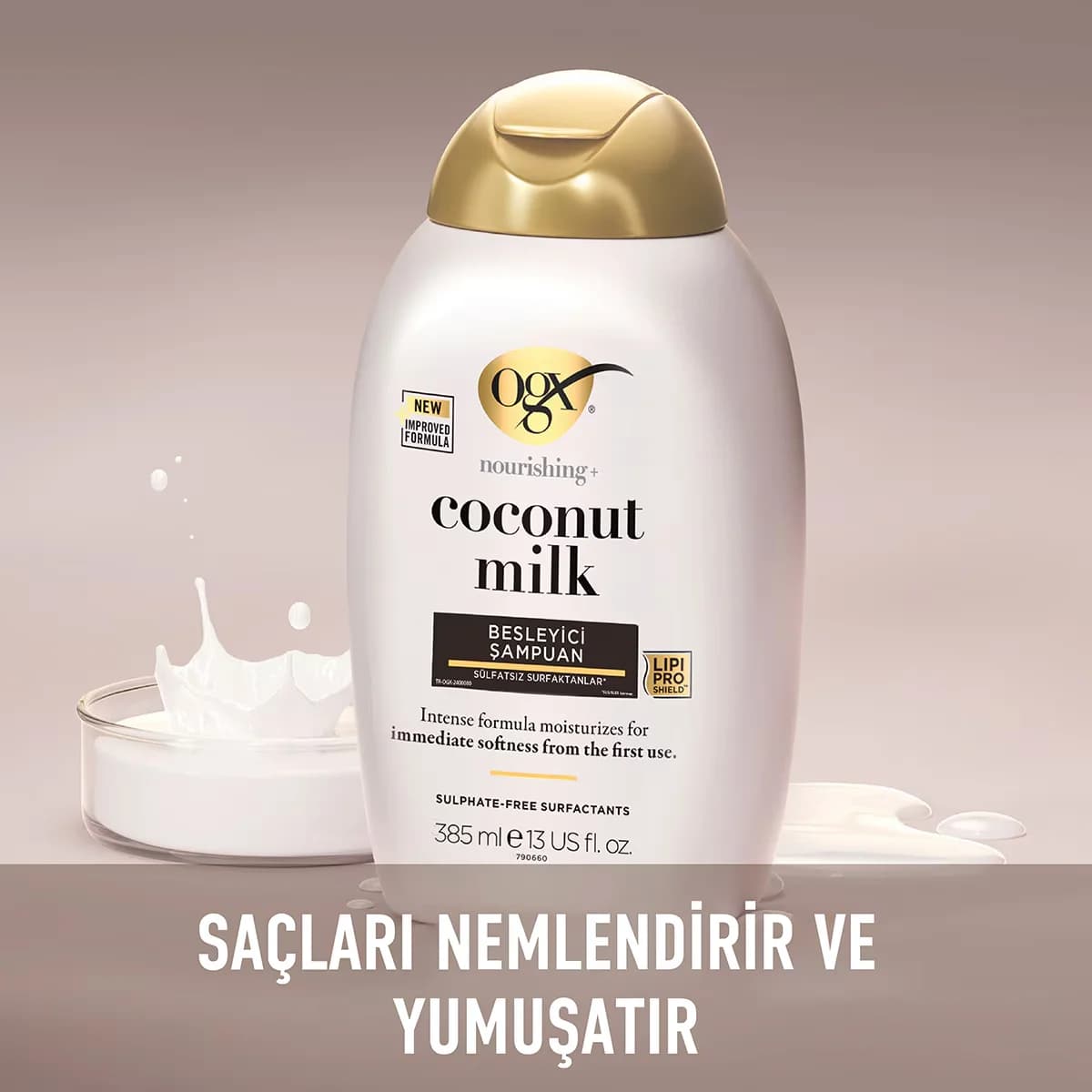 Ogx شامبو حليب جوز الهند أورجانيكس من أو جي إكس، 385 مل