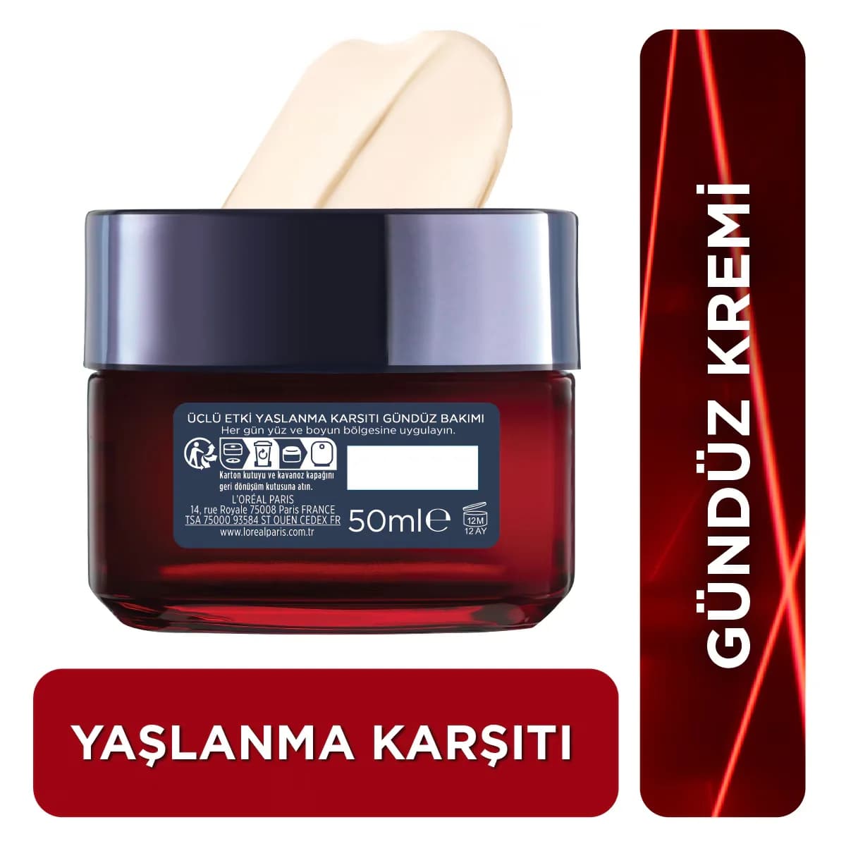 كريم العناية النهارية المكثف لمكافحة الشيخوخة Revitalift Lazer X3 50 مل من لوريال باريس L'Oreal Paris